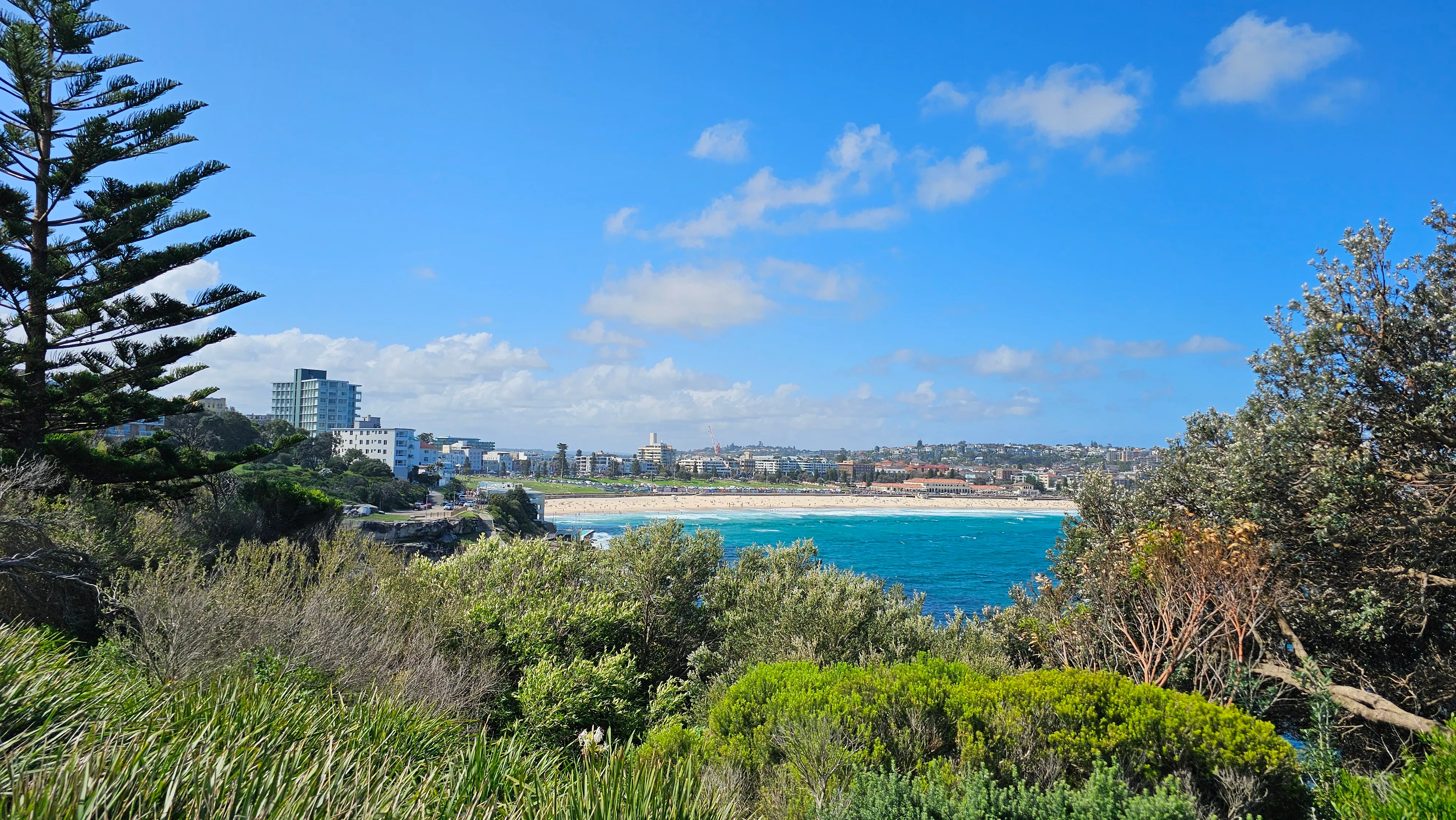 Bondi Beach from the coastal path.